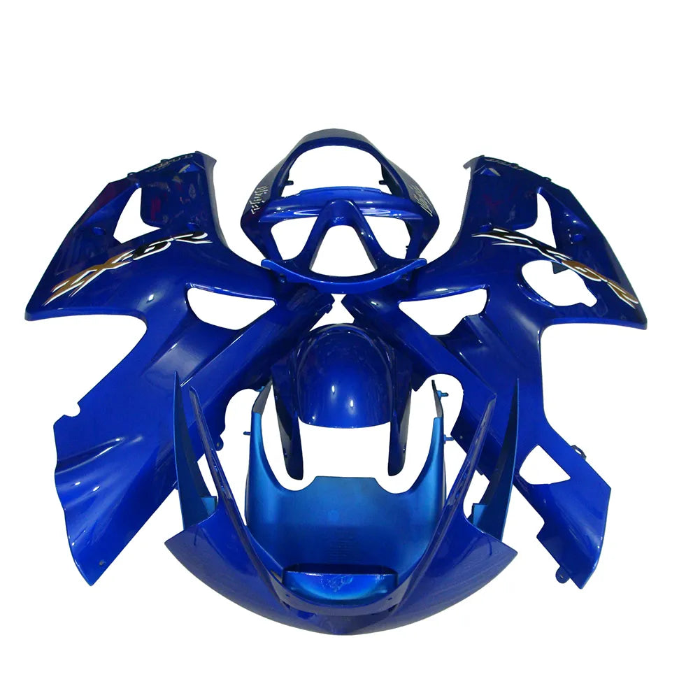 Kawasaki ZX-6R / 636 2003-2004 Blue Graphic Style fairing kit front view