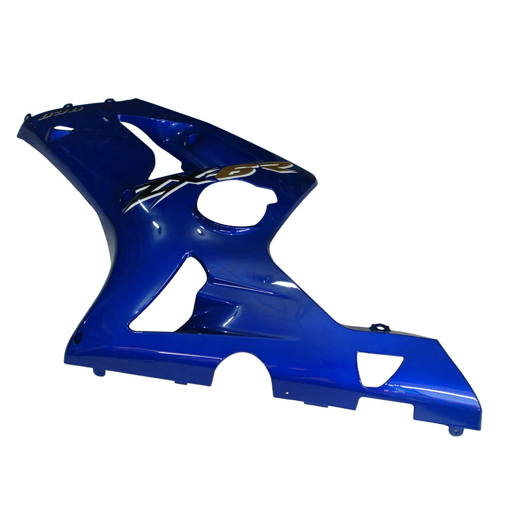 Kawasaki ZX-6R / 636 2003-2004 Blue Graphic Style tail section fairing rear view