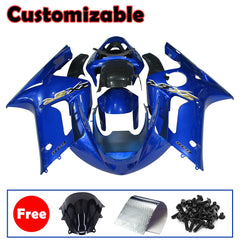 Kawasaki ZX-6R / 636 2003-2004 Blue Printed Graphics Fairing Kit
