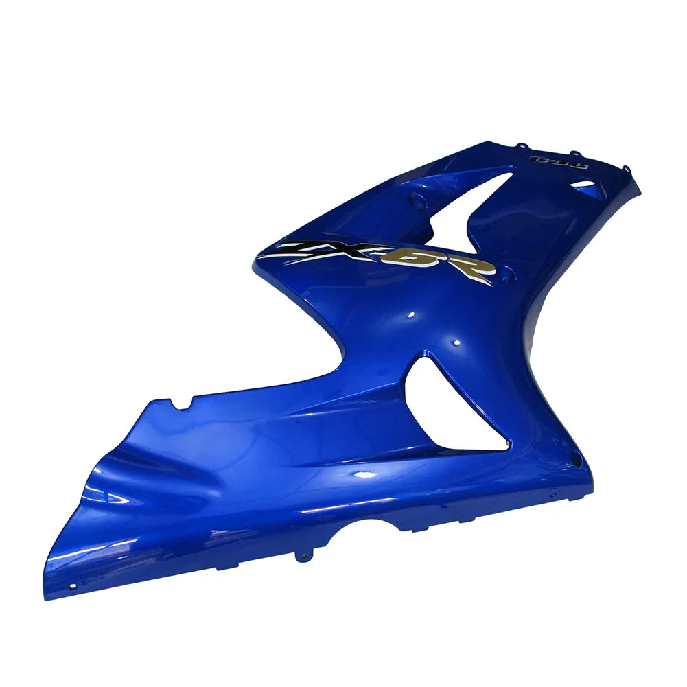 Kawasaki ZX-6R / 636 2003-2004 Blue Printed Graphics tail section fairing side view