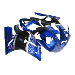 Kawasaki ZX-6R / 636 2003-2004 Blue Raindrop Edition full fairing kit set view