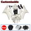 Kawasaki ZX-6R / 636 2003-2004 Plain White Fairing Kit