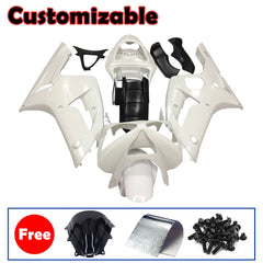 Kawasaki ZX-6R / 636 2003-2004 Plain White Fairing Kit