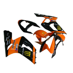 Kawasaki ZX-6R / 636 2003-2004 Orange Monster Edition fairing kit left side view