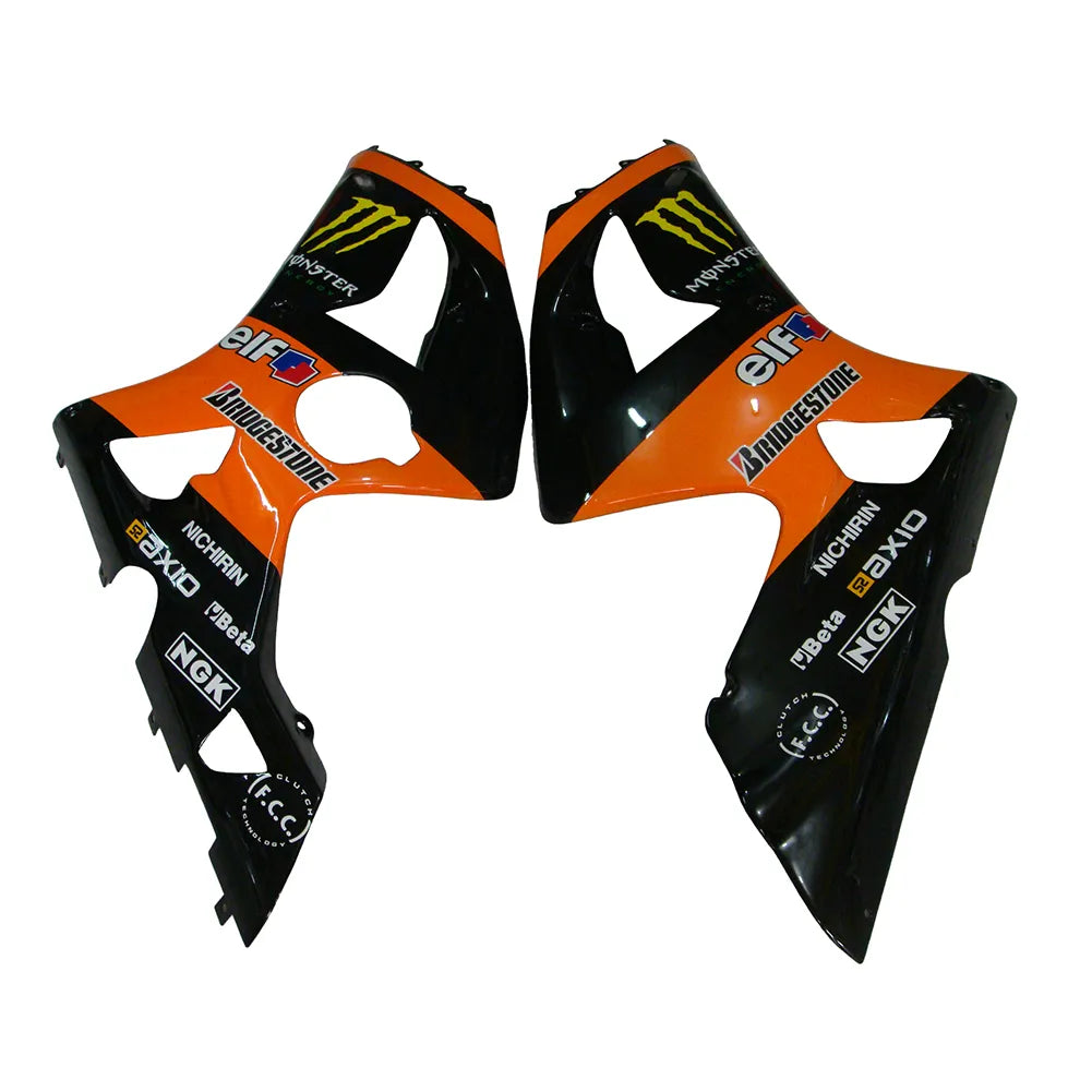 Kawasaki ZX-6R / 636 2003-2004 Orange Monster Edition tail section fairing side view