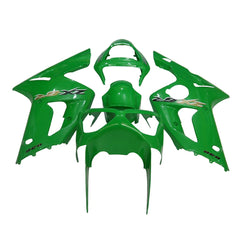 Kawasaki ZX-6R / 636 2003-2004 Solid Green full fairing kit set view