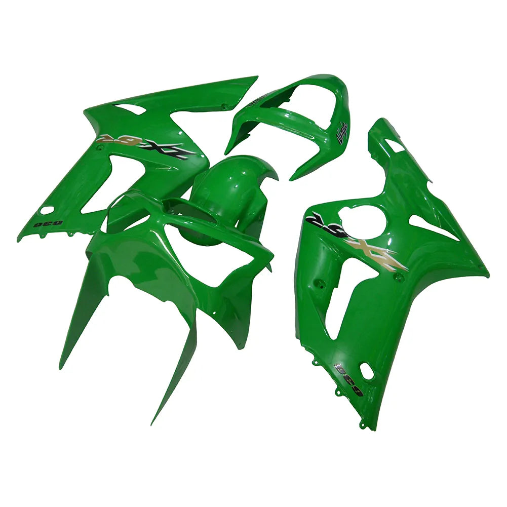 Kawasaki ZX-6R / 636 2003-2004 Solid Green fairing kit front view