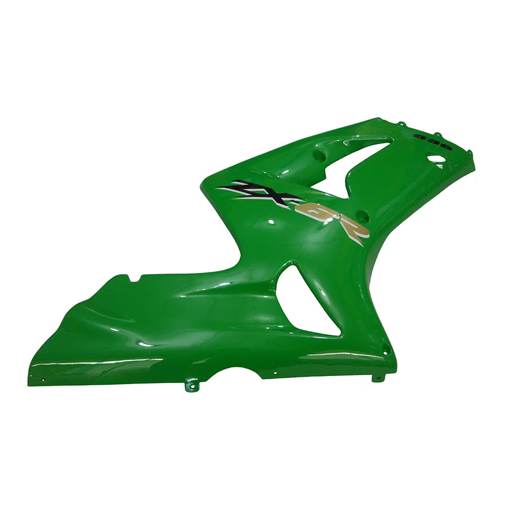 Kawasaki ZX-6R / 636 2003-2004 Solid Green tail section fairing side view