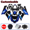 Kawasaki ZX-6R / 636 2005-2006 Blue and Black A Fairing Kit