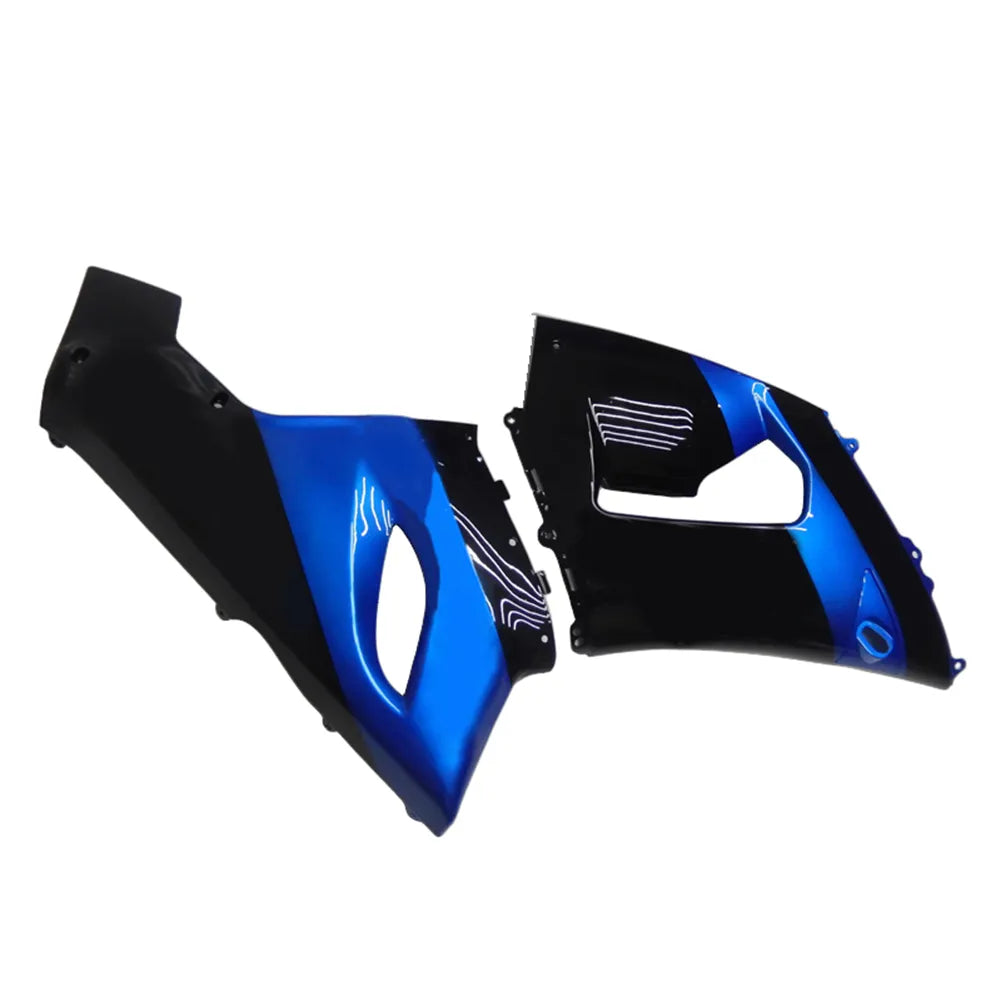 Kawasaki ZX-6R / 636 2005-2006 Blue and Black A tail section fairing side view
