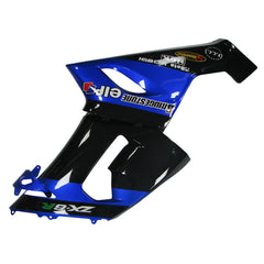 Kawasaki ZX-6R / 636 2005-2006 Blue and Black B tail section fairing rear view