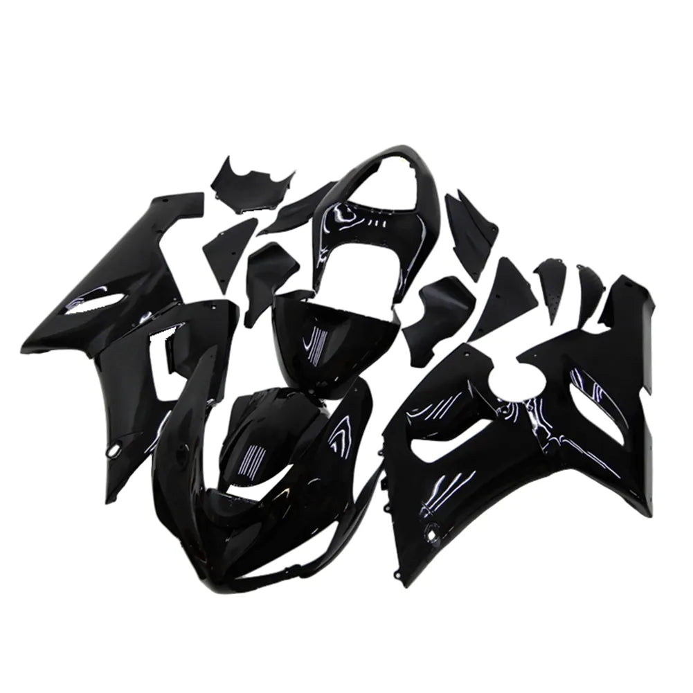 Kawasaki ZX-6R / 636 2005-2006 Gloss Black No Lettering fairing kit front view