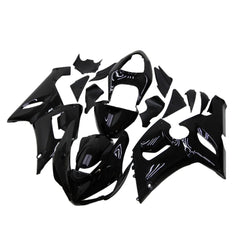 Kawasaki ZX-6R / 636 2005-2006 Gloss Black No Lettering fairing kit front view