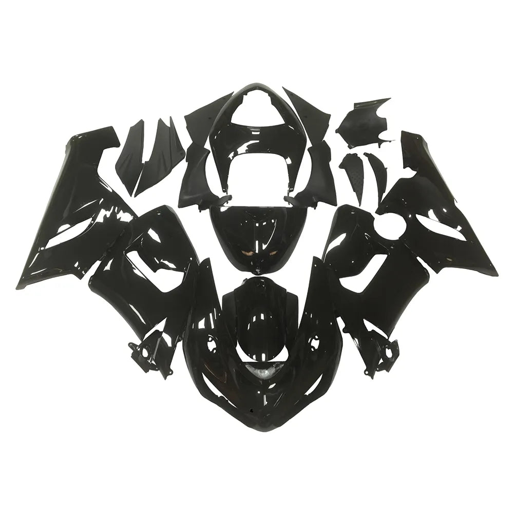 Kawasaki ZX-6R / 636 2005-2006 Gloss Black No Lettering tail section fairing rear view