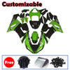 Kawasaki ZX-6R / 636 2005-2006 Green and Black Fairing Kit without Logos