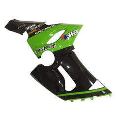 Kawasaki ZX-6R / 636 2005-2006 Green and Black without Logos tail section fairing rear view