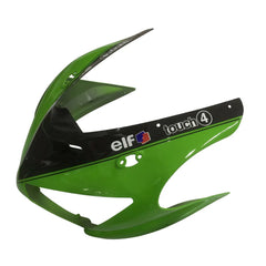 Kawasaki ZX-6R / 636 2005-2006 Green and Black without Logos tail section fairing detail view 1