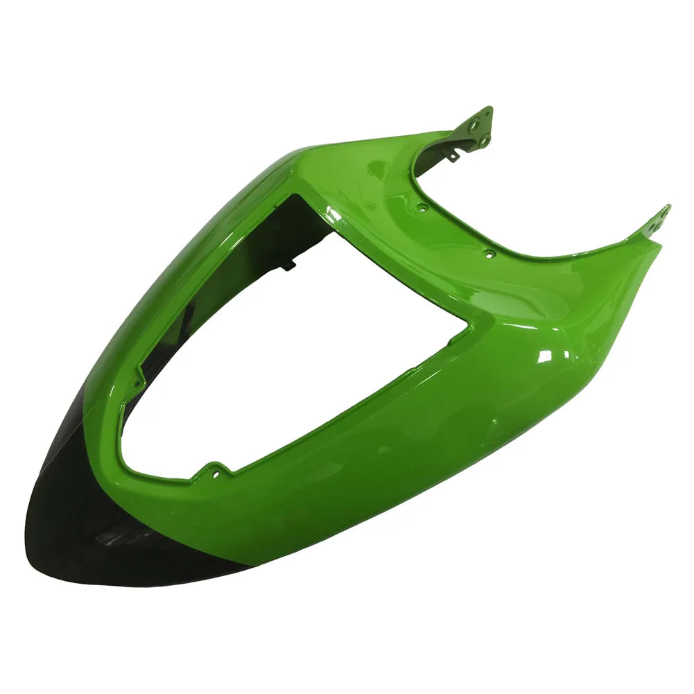 Kawasaki ZX-6R / 636 2005-2006 Green and Black without Logos tail section fairing detail view 3