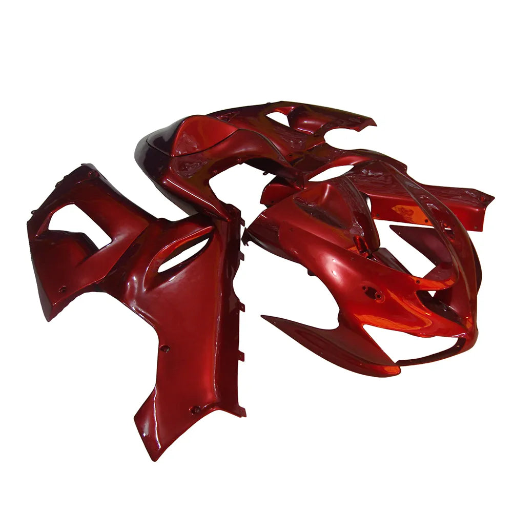 Kawasaki ZX-6R / 636 2005-2006 Full Pearl Red tail section fairing detail view 14