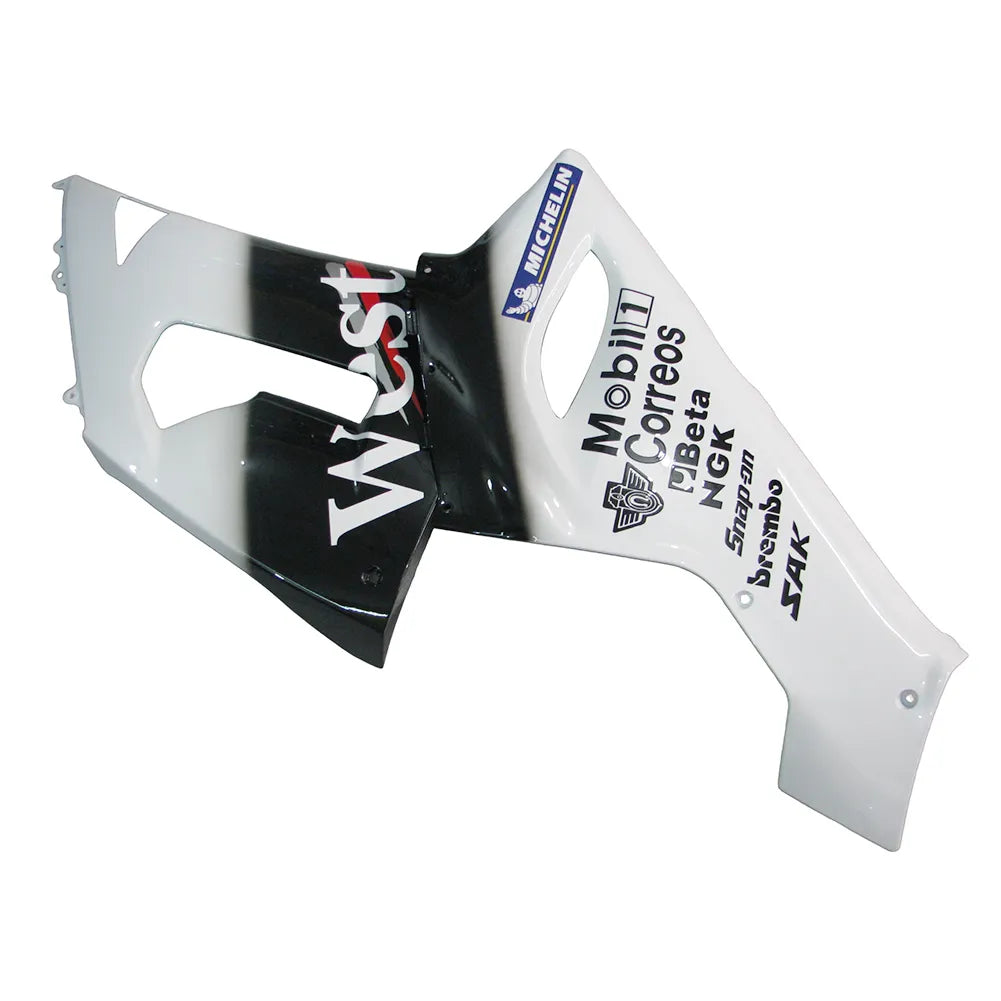 Kawasaki ZX-6R / 636 2005-2006 Black and White WEST Edition tail section fairing detail view 6