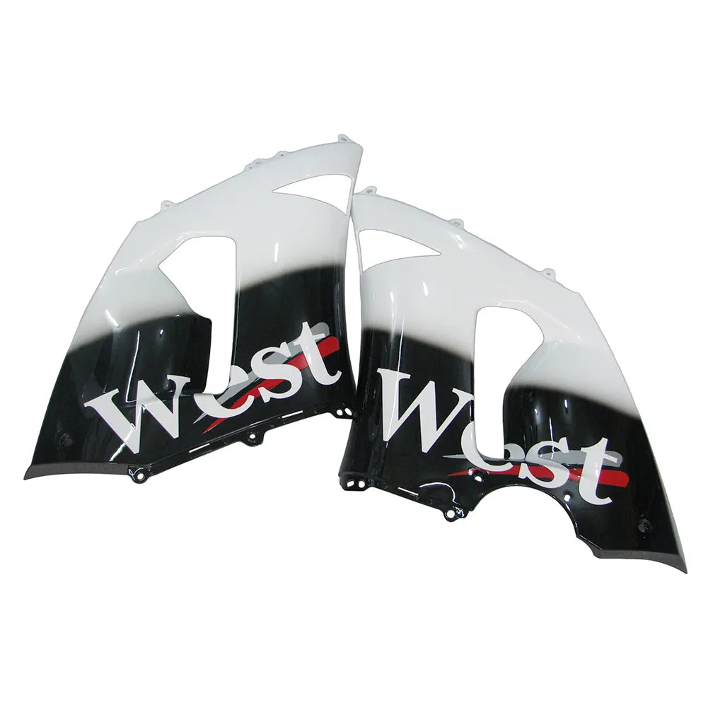 Kawasaki ZX-6R / 636 2005-2006 Black and White WEST Edition tail section fairing detail view 8