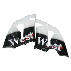 Kawasaki ZX-6R / 636 2005-2006 Black and White WEST Edition tail section fairing detail view 8