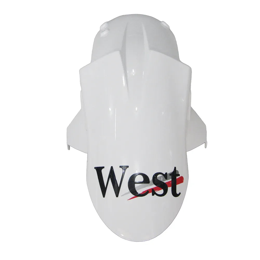 Kawasaki ZX-6R / 636 2005-2006 Black and White WEST Edition tail section fairing detail view 12