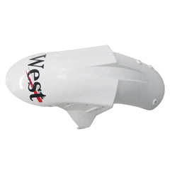 Kawasaki ZX-6R / 636 2005-2006 Black and White WEST Edition tail section fairing detail view 13