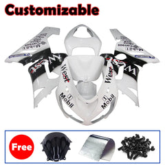 Kawasaki ZX-6R / 636 2005-2006 Black and White WEST Edition Fairing Kit