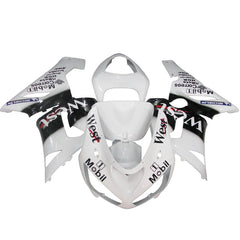 Kawasaki ZX-6R / 636 2005-2006 Black and White WEST Edition fairing kit front view