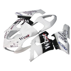 Kawasaki ZX-6R / 636 2005-2006 Black and White WEST Edition fairing kit left side view