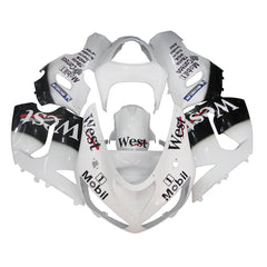 Kawasaki ZX-6R / 636 2005-2006 Black and White WEST Edition tail section fairing rear view
