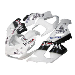 Kawasaki ZX-6R / 636 2005-2006 Black and White WEST Edition tail section fairing detail view 1