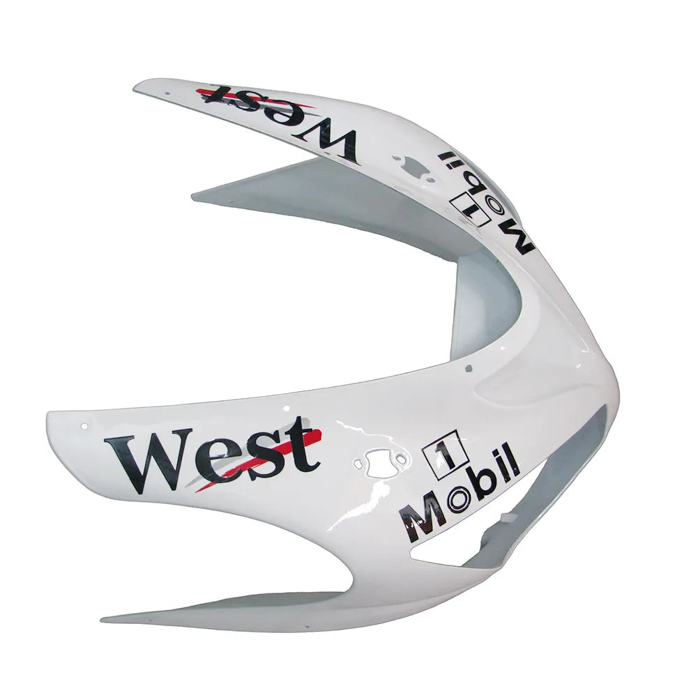 Kawasaki ZX-6R / 636 2005-2006 Black and White WEST Edition tail section fairing detail view 3
