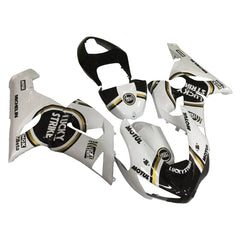Kawasaki ZX-6R / 636 2005-2006 Black and White Lucky Strike Edition without Logos full fairing kit set view