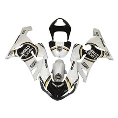 Kawasaki ZX-6R / 636 2005-2006 Black and White Lucky Strike Edition without Logos fairing kit front view