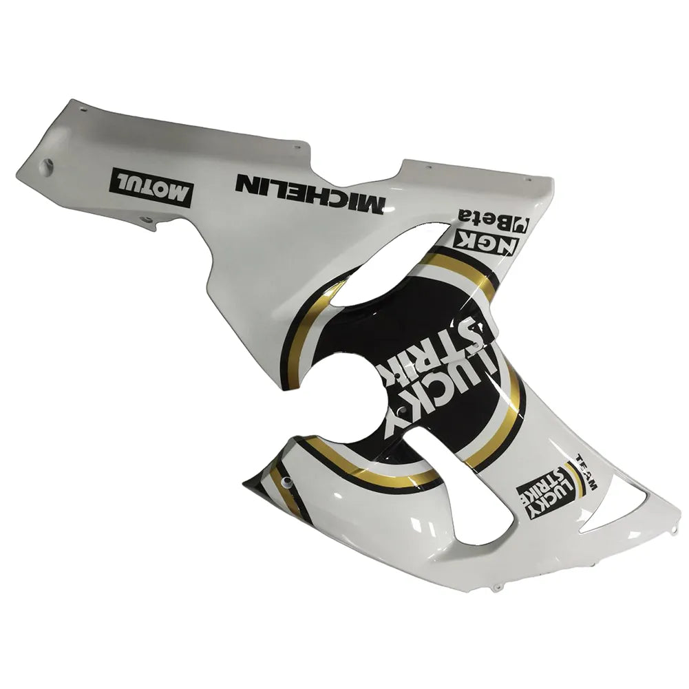 Kawasaki ZX-6R / 636 2005-2006 Black and White Lucky Strike Edition without Logos fairing kit left side view