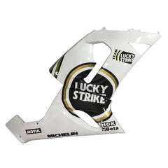 Kawasaki ZX-6R / 636 2005-2006 Black and White Lucky Strike Edition without Logos tail section fairing rear view