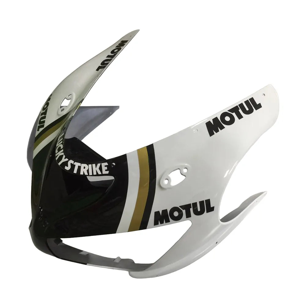 Kawasaki ZX-6R / 636 2005-2006 Black and White Lucky Strike Edition without Logos tail section fairing detail view 1