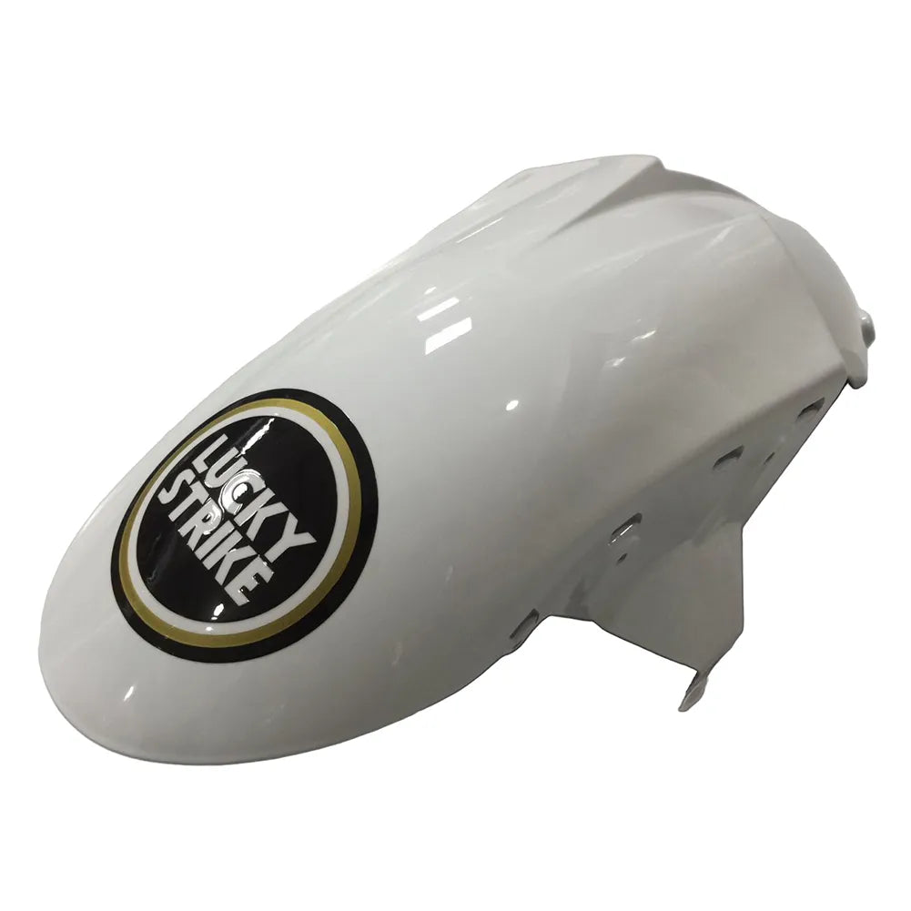 Kawasaki ZX-6R / 636 2005-2006 Black and White Lucky Strike Edition without Logos tail section fairing side view