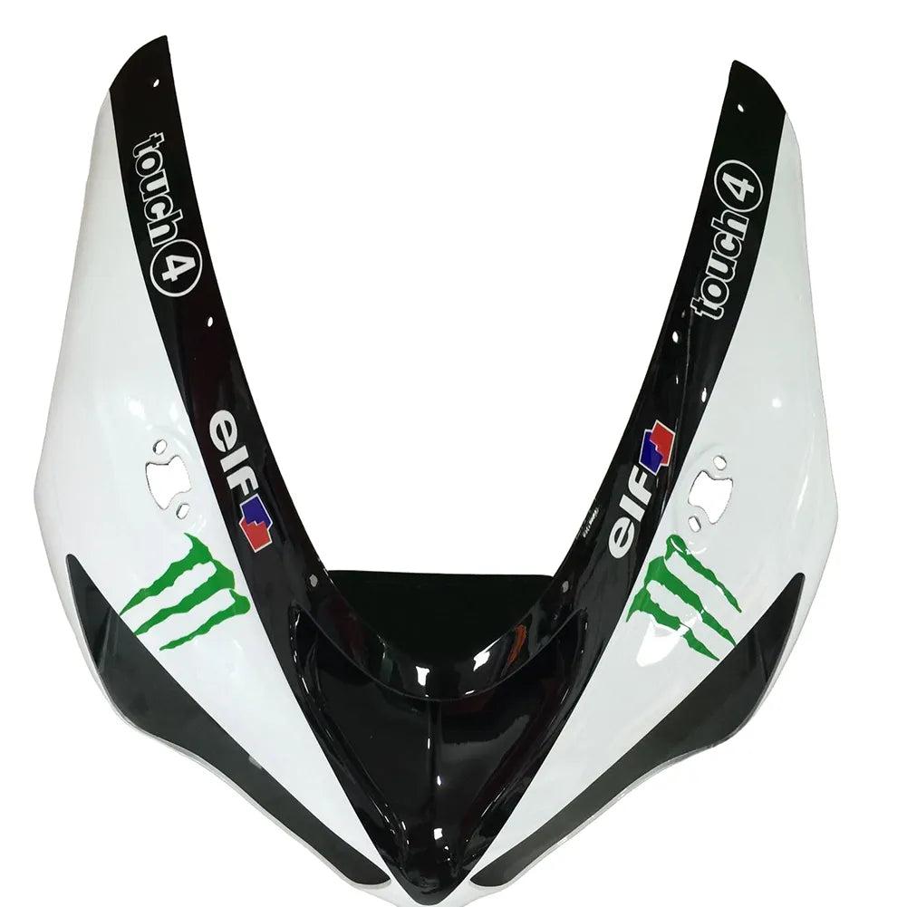 Kawasaki ZX-6R / 636 2005-2006 Black, White, and Green Monster Edition without Logos tail section fairing detail view 4