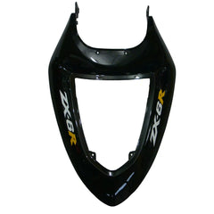 Kawasaki ZX-6R / 636 2005-2006 Lower Cowl Matte Black Decal Style tail section fairing detail view 7