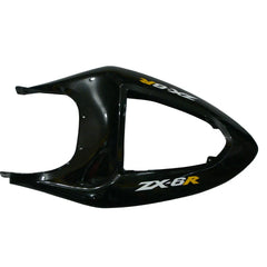 Kawasaki ZX-6R / 636 2005-2006 Lower Cowl Matte Black Decal Style tail section fairing detail view 8