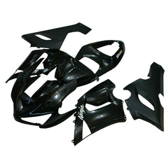 Kawasaki ZX-6R / 636 2005-2006 Lower Cowl Matte Black Decal Style fairing kit left side view