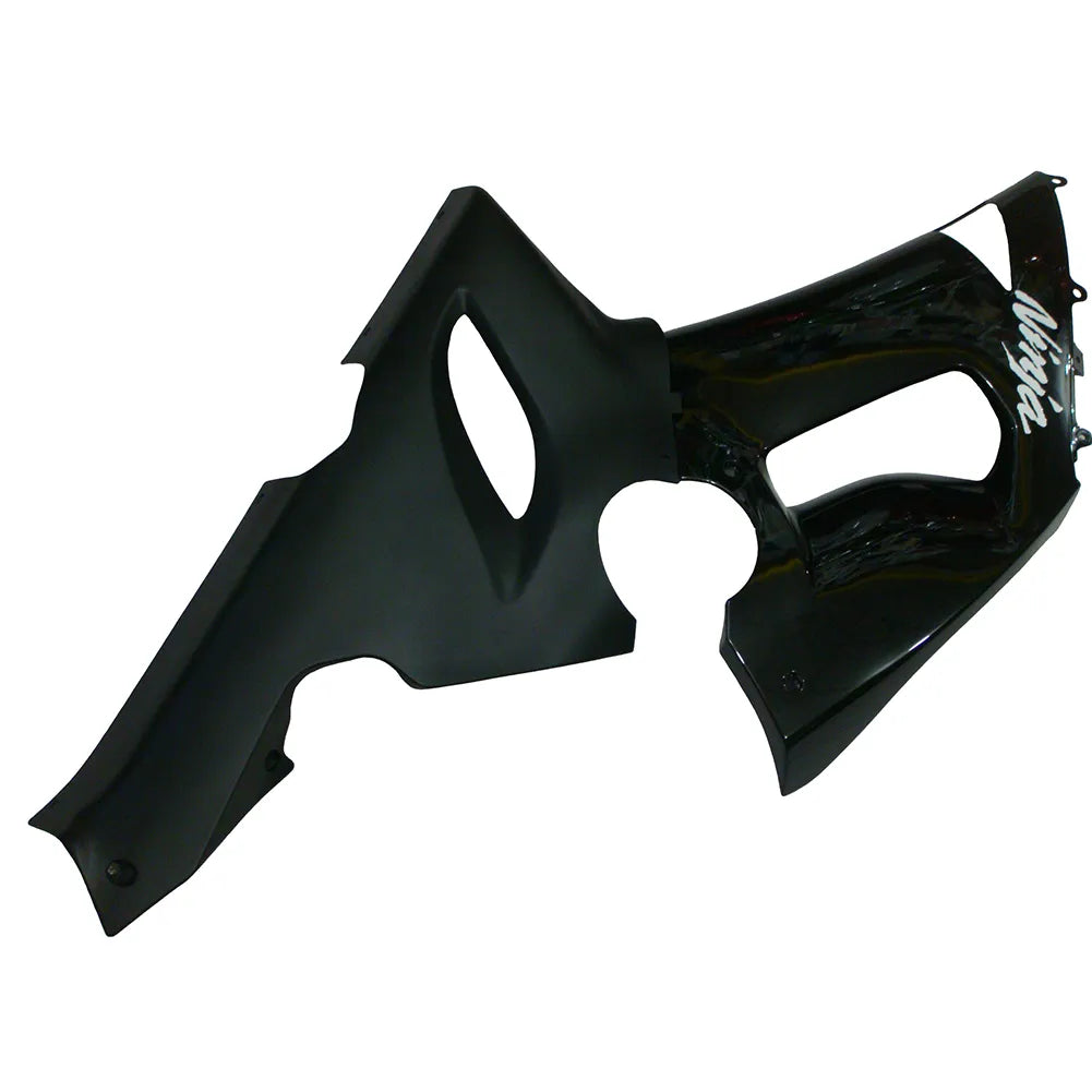 Kawasaki ZX-6R / 636 2005-2006 Lower Cowl Matte Black Decal Style tail section fairing detail view 1