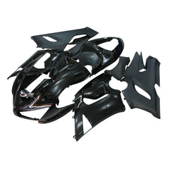 Kawasaki ZX-6R / 636 2005-2006 Matte and Gloss Black No Decal Style full fairing kit set view
