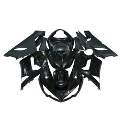 Kawasaki ZX-6R / 636 2005-2006 Matte and Gloss Black No Decal Style fairing kit front view