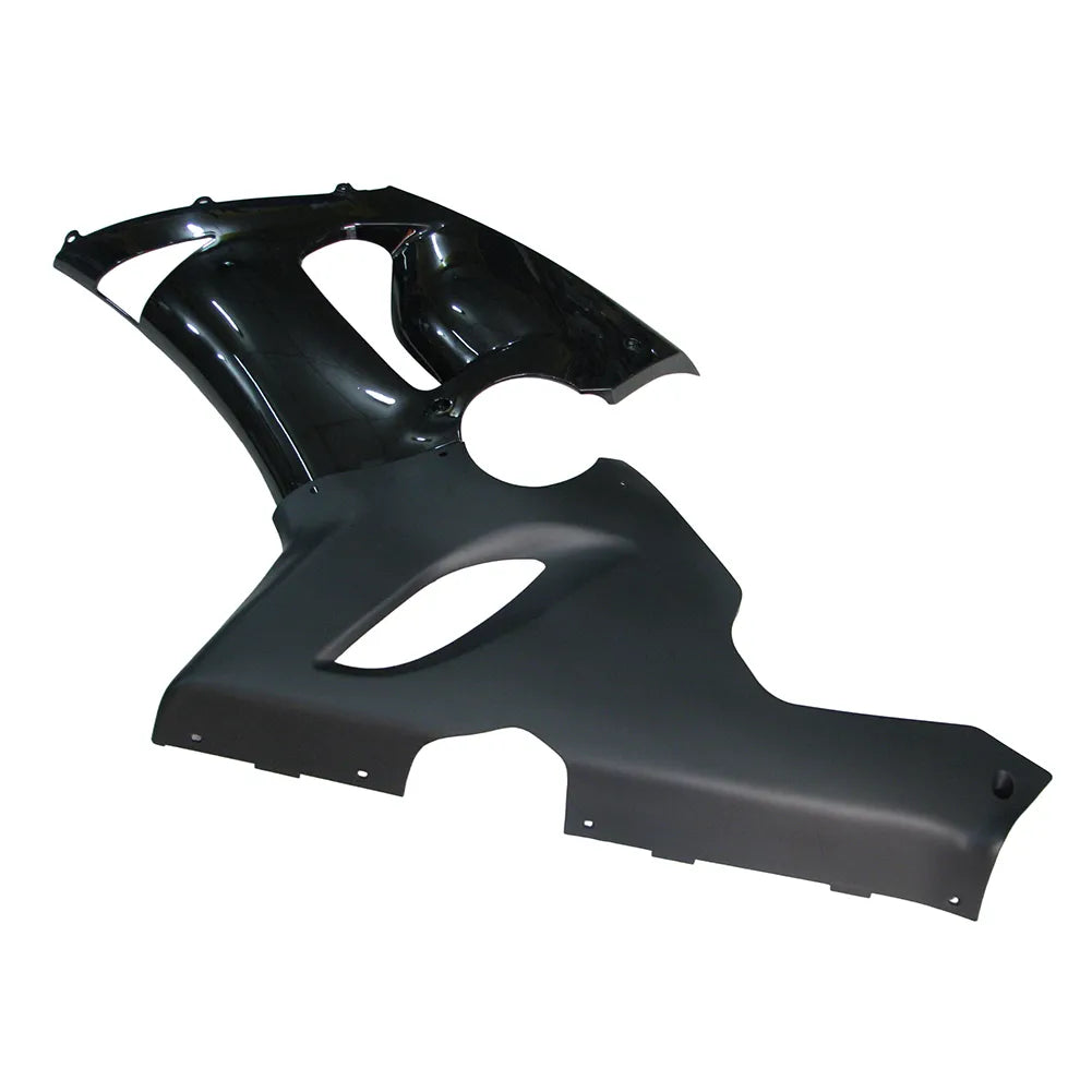 Kawasaki ZX-6R / 636 2005-2006 Matte and Gloss Black No Decal Style tail section fairing side view