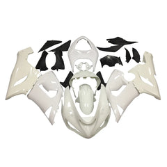 Kawasaki ZX-6R / 636 2005-2006 Plain White full fairing kit set view