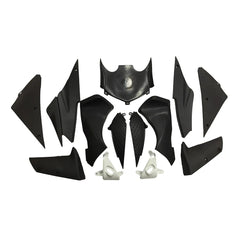 Kawasaki ZX-6R / 636 2005-2006 Plain White fairing kit left side view